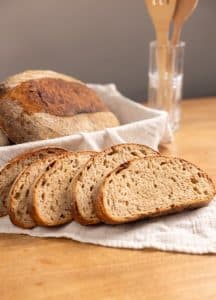 Freshly homemade sourdough bread